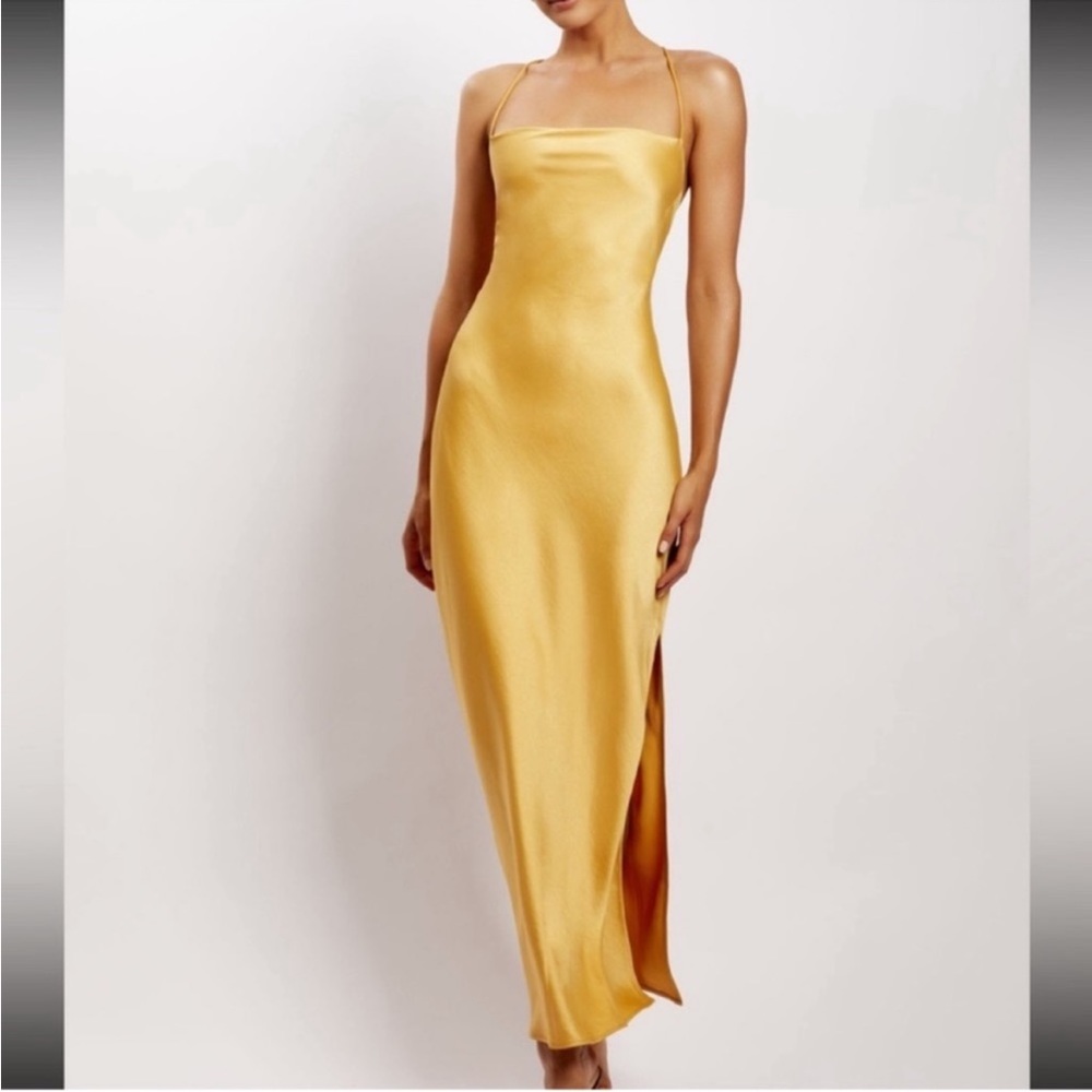 Meshki - Straight Neck Slip Maxi Dress